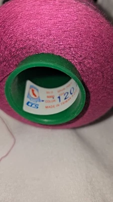 1 SPOOL FUSCHIA #1207  100% SPUN POLYESTER SERGER QUILTING THREAD  6000 YARDS - Image 1 of 4