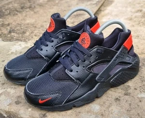 Nike Air Huarache Run Black Habanero Red DX9270-001 Size UK 6  Great Condition - Picture 1 of 20