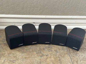 5 BOSE REDLINE SINGLE CUBE SPEAKERS, ACCOUSTIMASS BLACK Blemish On One Speaker - Picture 1 of 8