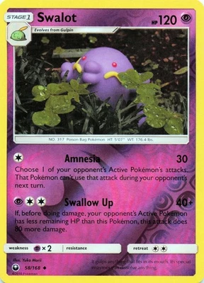 Swalot 58/168 - REVERSE HOLO - SM - Celestial Storm - NM - Image 1 of 2