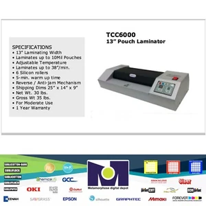 TCC6000 13” Professional Photo and Pouch Laminator Machine DIY - Picture 1 of 5