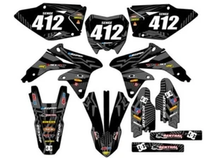 2008-2017 RMZ 450 MAYHEM Black Senge Graphics Kit Compatible with Suzuki - Picture 1 of 10