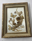 Vintage Framed Mini Floral Wall Art-Mildred Roberts Collage Flowers Butterflies