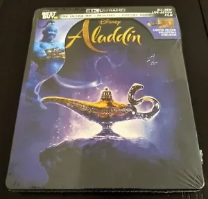 Disney ALADDIN Live Action 4K UHD + Blu-Ray Best Buy Limited STEELBOOK - Picture 1 of 6