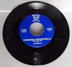Fernando Valenzuela 45 RPM Record "Fernando Superstrella" By Claudio Merloni - Picture 1 of 4