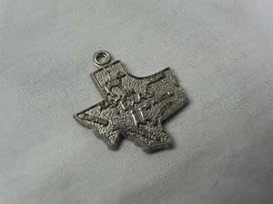 Texas State Outline Map Vintage Sterling Silver Bracelet Charm Pendant 2g - Picture 1 of 8