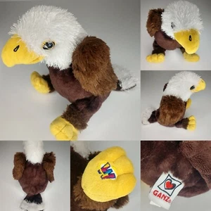 Ganz Webkinz Bald Eagle Plush Stuffed Animal Toy Beanie 8” Brown White No Code - Picture 1 of 7