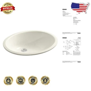 Durable Vitreous China Undermount Sink - 1-Bowl with Biscuit Finish & Overflow - Picture 1 of 4