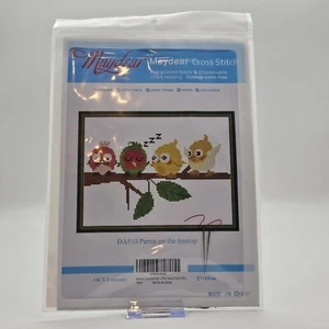 Maydear Parrot on the Treetop Cross Stitch Kit Pre-Printed Fabric - Picture 1 of 6