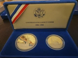 1986 US Liberty Coins Set Statue Of Liberty Half Dollar (2) - Picture 1 of 2