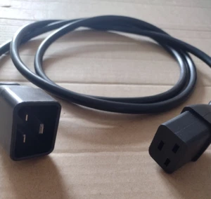 IEC C19 to IEC C20 UPS Power Extension Cable / Lead, male to female 16A 2.5m - Picture 1 of 1