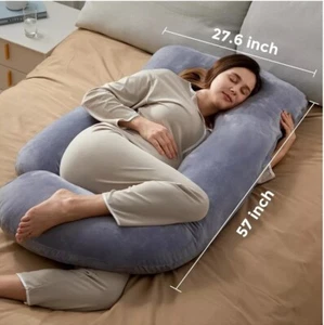Momcozy 57-Inch U-Shaped Pregnancy Pillow | Full Body Maternity Support Pillow - Picture 1 of 6