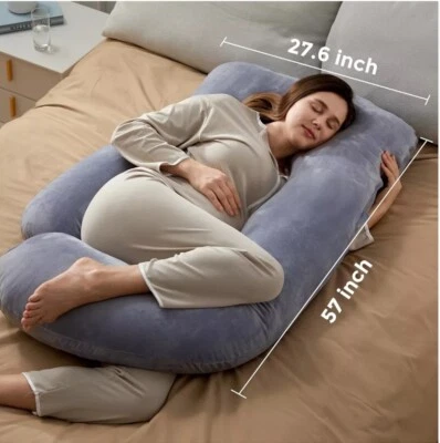 Momcozy 57-Inch U-Shaped Pregnancy Pillow | Full Body Maternity Support Pillow - Image 1 of 4