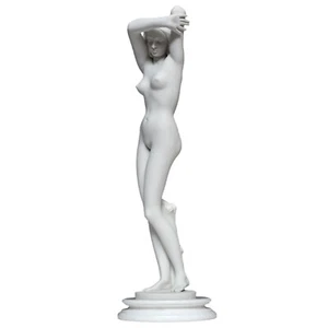 Shameful Woman Table Sculpture In Marble And Polished Alabaster H 65Cm - Picture 1 of 10