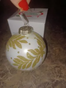 Bronners Ornament Christmas Glass Ball Collectible Gold Glitter - Picture 1 of 12