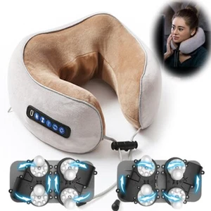 Electric U Shaped Pillow Neck Massager USB Charging Portable Neck Massager - Picture 1 of 17
