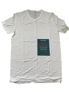 New Tommy John Second Skin T Shirt V Neck White Mens L Light Weight - Picture 1 of 8