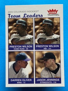2004 Fleer Tradition Preston Wilson Darren Oliver Jason Jennings #20