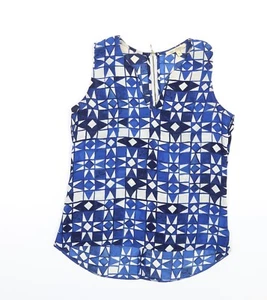 NEXT Womens Blue Polyester Blend Tank Size 6 V-Neck - Picture 1 of 10