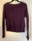 Rails  MARA BLACKBERRY PolyWool/ Alpaca Blend Crochet Knit Sweater Medium Womens