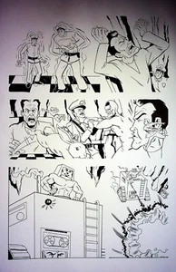 Abnormal-Sized Action Monthly #1 MATT HEBB Original Hand Drawn Comic Page - Picture 1 of 4