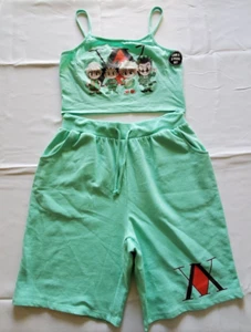 Hot Topic Hunter Hunter 2 Pc Lounge Set Women's L Shorts & Sleeveless Top Green - Picture 1 of 10