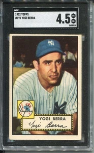 Tarjeta de béisbol 1952 Topps Yogi Berra SGC 4,5 clasificación #191 - Imagen 1 de 5