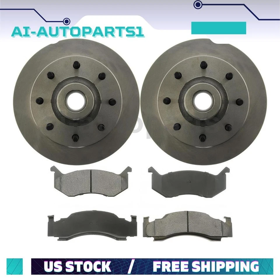 For 1994 Dodge B250 Front Brake Rotors + Brake Pads Kit - Image 1 of 4