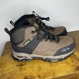 Sketchers Comp Toe Waterproof Work Boots Men’s Size 8 Composite Goodyear - Picture 1 of 6