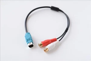 Für Alpine Audio AUX Kabel KCE-236B Audiokabel Auxiliary Adapter 2RCA 10-PIN - Bild 1 von 2
