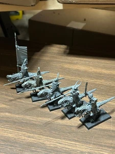 Warhammer Dunkelelfen Cold One Knights (5) unbemalt Kunststoff Dunkelelfen - Bild 1 von 6