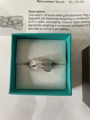 Anillo con banda cruzada de diamantes Effy Foto 1 de 4