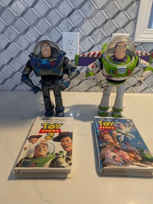Disney Pixar Toy Story 1 VHS 1996 and Toy Story 2 1999 Clamshell Tested And Toys Foto 1 de 2