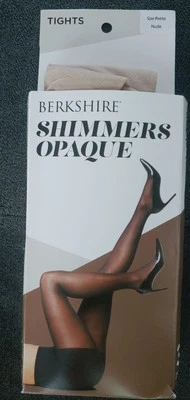 Berkshire Shimmers Opaque Pantyhose Tights Nude Petite - Image 1 of 3
