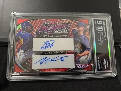 2023 Leaf Vivid CC Duos Red Mojo Jackson Churio / Josh Knoth 8/8 Arena 9 Auto 10 - Image 1 of 4