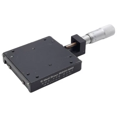 Del-Tron R201MM Micrometer Positioning Stage, 13mm Travel, 10.4kg Load, M2 Holes - image 1 of 4