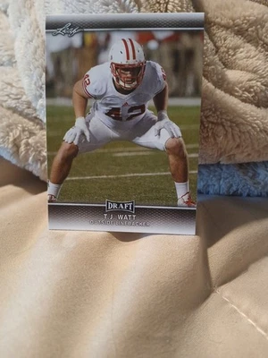 2017 Leaf Draft T.J. Watt Rookie Card #62 Steelers Badgers RC 🔥  - Image 1 of 2