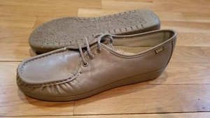 SAS Tripad Comfort Beige Leather Lace Up Loafers Shoes Women's US 10 - Picture 1 of 9