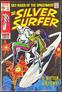 The Silver Surfer #11 GD/VG 2" Tear Buscema 1969 Silver Age Marvel Comics U-1 - Picture 1 of 3