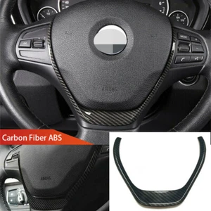 Carbon Fiber ABS Steering Wheel Cover for BMW 1 3 Series F20 2012-16 F30 2013-19 - Picture 1 of 11