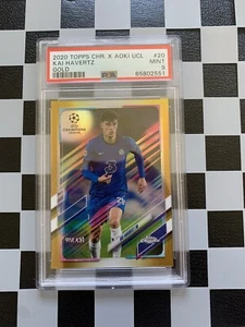 Topps Chrome X Steve Aoki UCL Kai Havertz Gold 2020-21/50 Chelsea PSA 9 - Imagen 1 de 2