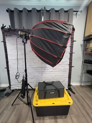 Godox VL200 LED 视频灯 + Mivitar 90 厘米抛物线柔光箱套装 — 第 1/4 张图片