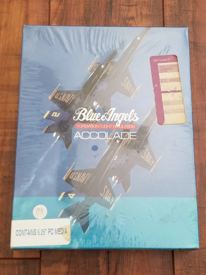 C I B Blue Angels Formation Flight Simulation PC Game 5.25" Floppy Disks 1989