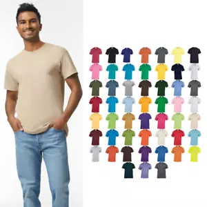 Gildan Heavy T-Shirt 5000 - Unisex Short Sleeve Casual Cotton T-Shirt - Picture 1 of 113