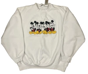 vintage Disney Mickey mouse embroidered sweatshirt sz XL disney catalog 90s - Picture 1 of 6