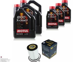 13L Inspección Set Kit Motul 8100 X-Clean + 5W-30 aceite motor Sct Filtros