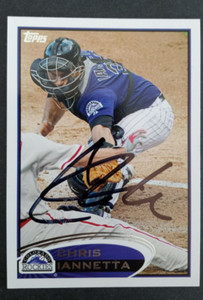 2012 Topps SIGNED: Chris Iannetta, ROCKIES #21