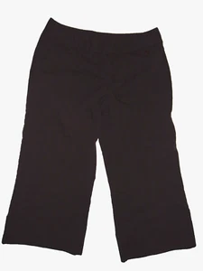 Hillard & Hanson Capri/Cropped Women's size 4p Brown Cuff Hem Casual Pants - Picture 1 of 5