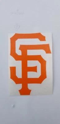Adesivo de vinil San Francisco Giants logotipo SF 3" laranja preto branco janela de carro caminhão - Imagem 1 de 4