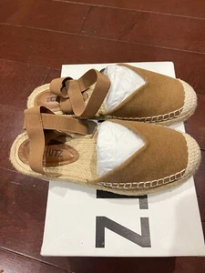 SCHUTZ ROPE & CANVAS FLATS WOMEN'S 7B CAMEL COLOR PRE-OWNED IN BOX GREAT COND - Picture 1 of 6